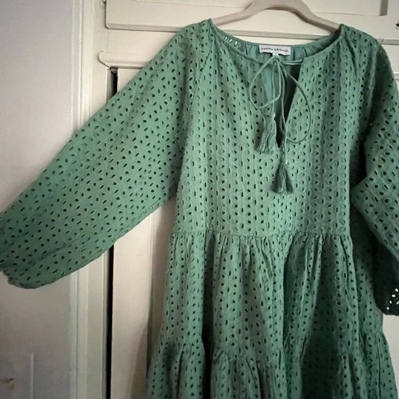 Karina Grimaldi Irina Eyelet Mini Dress in Sage size XS from Revolve - Picture 5 of 14